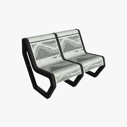 Banc public contemporain - BR SERIES - Jonite Private Limited - en pierre / avec dossier
