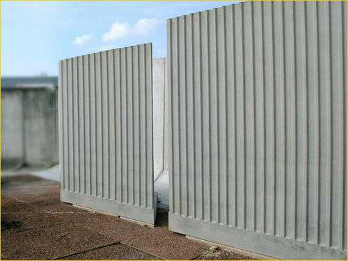 Mur-rideau en panneaux - CANNELÉS - Chapsol - en béton armé