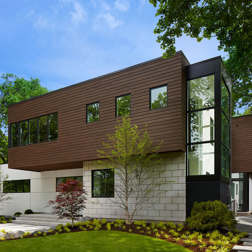 Bardage en lames - OPEN-JOINT - AZEK Building Products - en bois / poli / peint