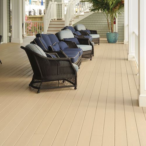 Lame de terrasse en PVC - HARVEST - AZEK Building Products - rainurée / durable