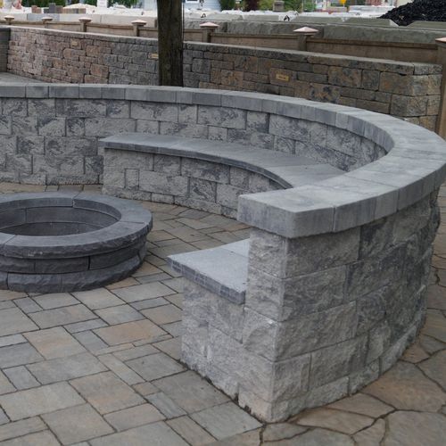 Bloc de béton plein - ALLAN BLOCK COURTYARD - Nitterhouse - pour clôture de jardin / pour mur de soutènement / à haute résistance