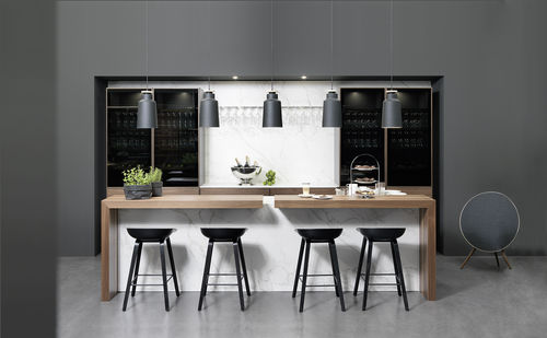 Comptoir de bar - CADRE - rational einbaukuechen - de cuisine / en bois / droit