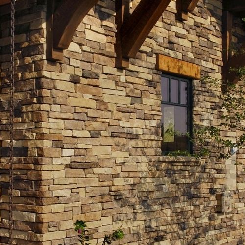 Parement en pierre - MOUNTAIN LEDGE - Eldorado Stone - intérieur / extérieur / à coller