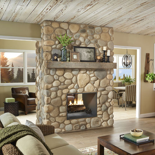 Parement de pierre - RIVER ROCK - Eldorado Stone - intérieur / à coller / contemporain