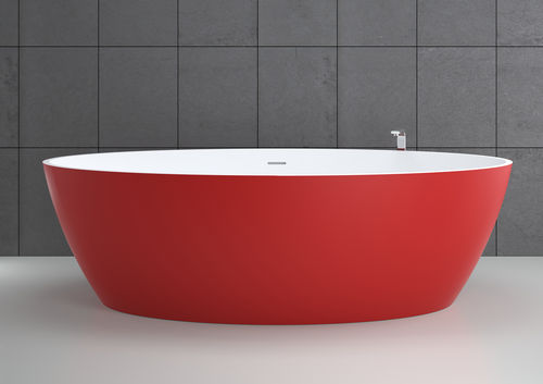 Baignoire ovale - SPACE 180x85 - HIDROBOX by absara - à poser / en Solid Surface / hydromassage