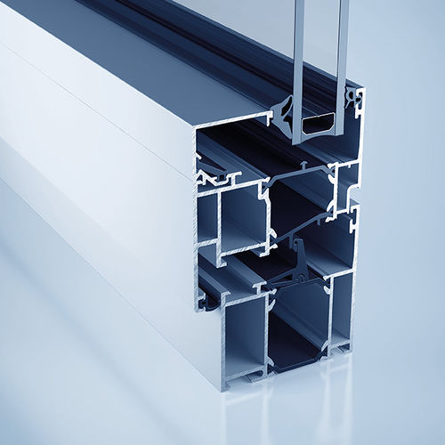 Fenêtre en aluminium - W 65 - heroal - battante / à double vitrage / grise