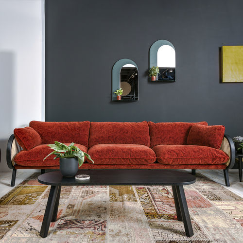 Canapé contemporain - BUZZICANE - BuzziSpace - en tissu / en bois / en rotin