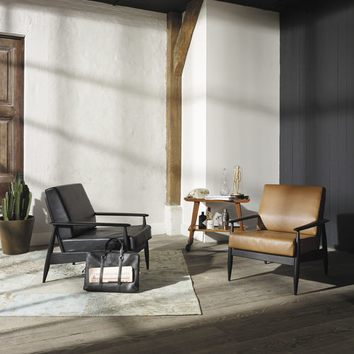 Fauteuil visiteur contemporain - BUZZINORDIC ST100 - BuzziSpace - en tissu / en cuir / en bois