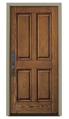 Porte d'entrée - ARCHITECT SERIES® 4 PANEL - PELLA - en bois / en acier / battante