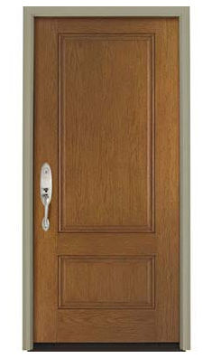 Porte d'entrée - PELLA® EUROPEAN 2 PANEL - PELLA - en acier / en fibre de verre / battante