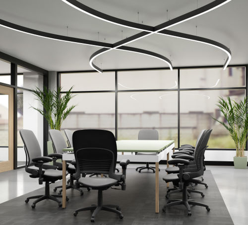 Luminaire suspendu - ZYNN 2" LINES + ARCS  - SPI Lighting - à LED / courbé / professionnel