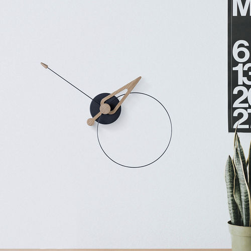 Horloge contemporaine - PICO - NOMON - murale / analogique / en noyer