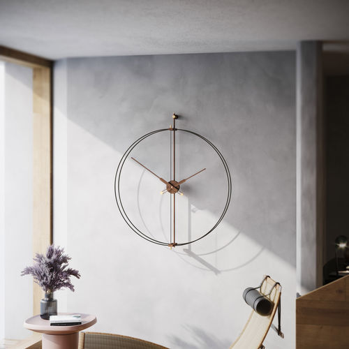 Horloge contemporaine - BARCELONA PREMIUM - NOMON - murale / analogique / en noyer