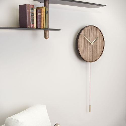 Horloge contemporaine - SWING - NOMON - murale / analogique / en noyer