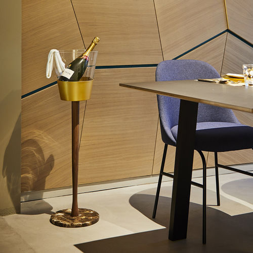 Seau à champagne en verre - NOMON - en aluminium / en bois / pour restaurant