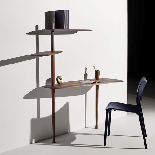 Bureau mural - NOMON - sur pied / contemporain / en noyer