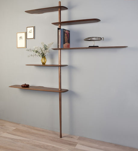 Système d'étagères mural - NOMON - sur pied / contemporain / en bois laqué