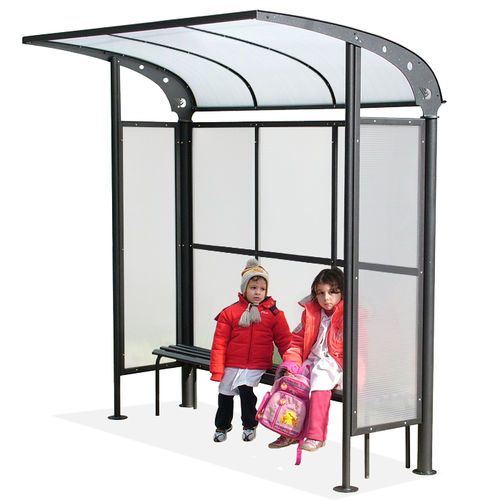 Abribus en acier galvanisé - SCHOOL 261 - DIMCAR s.r.l. - en polycarbonate