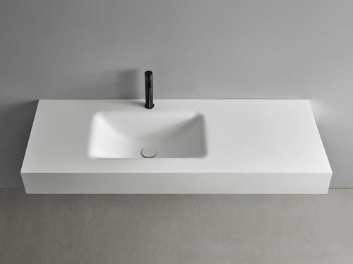 Vasque suspendue - B-SOFT - F.lli Stocco s.r.l. - en Corian® / avec porte-serviettes intégré / brillante