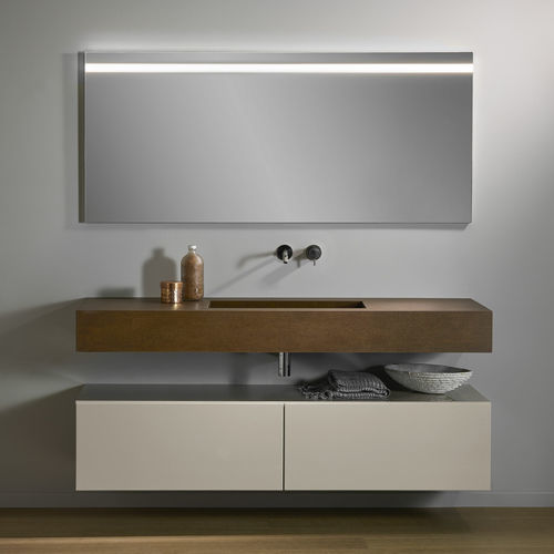 Vasque suspendue - B-QUAD - F.lli Stocco s.r.l. - en porcelaine / brillante / rectangulaire