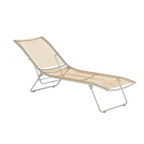 Bain de soleil contemporain - PAN - Garpa - en fibres synthétiques / en acier inoxydable / dossier ajustable