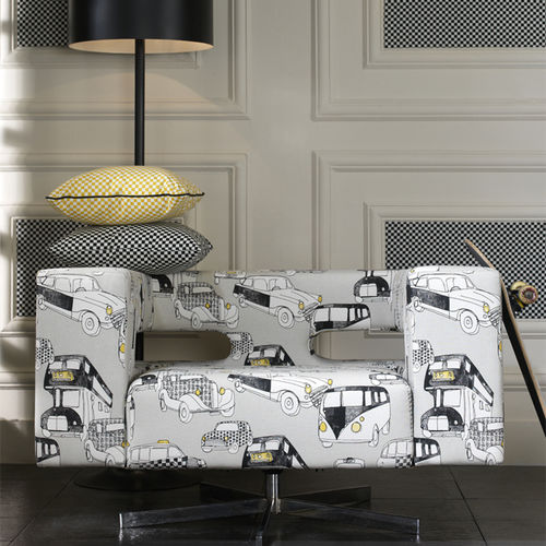 Tissu d'ameublement - LONDON - RIOMA - pour rideaux / à motif / en coton