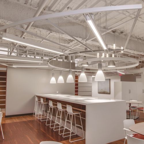 Faux-plafond en fibre minérale - GRIDWARE™  - USG - en lames / en îlot / pour salle à manger