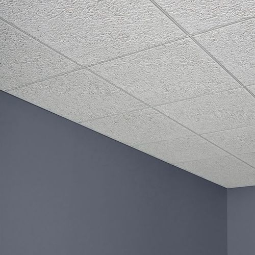 Panneau acoustique pour plafond - GLACIER™ BASIC - USG - en fibre minérale / géométrique / texturé
