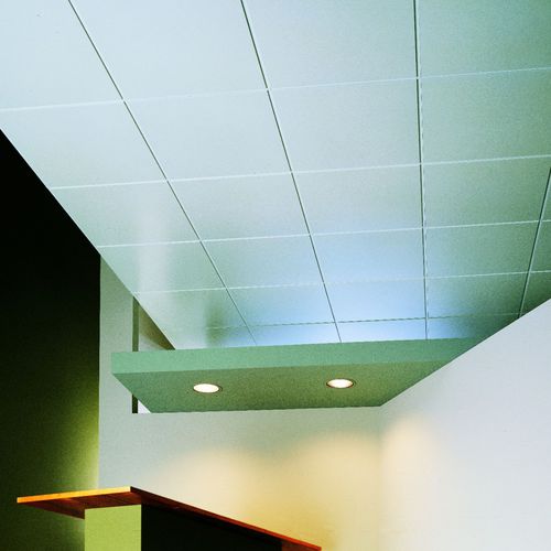 Faux-plafond en aluminium - PANZ® - USG - en panneaux / pour bureau / pour salle de conférence