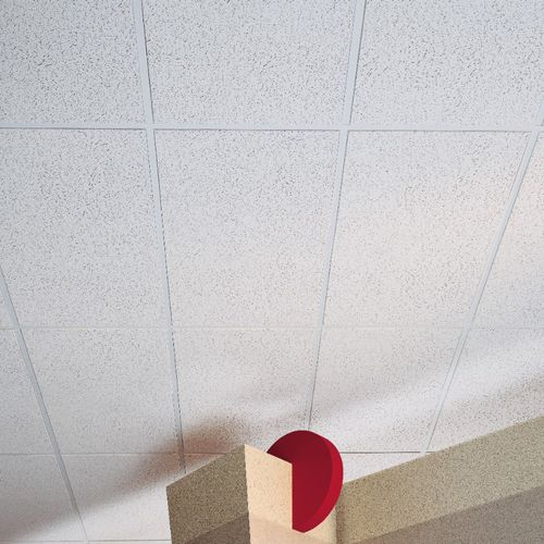 Panneau acoustique pour plafond - PLATEAU™ - USG - en fibre minérale / carré / blanc