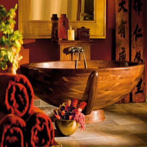 Baignoire ronde - MADERA - Ws Bath Collections - à poser / à usage professionnel / en bois