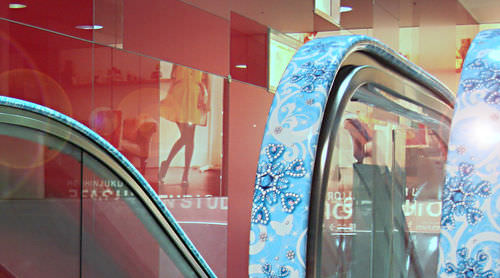 Main courante en métal - DECORAIL™ - EHC Global - avec impression publicitaire / pour escalator