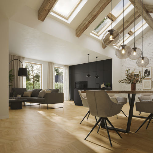 Sol stratifié en bois - COAST - Swiss Krono / GRAND selection - flottant / aspect bois / résidentiel