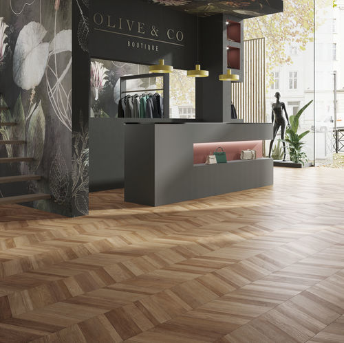 Sol stratifié en bois - EARTH - Swiss Krono / GRAND selection - flottant / aspect bois / résidentiel