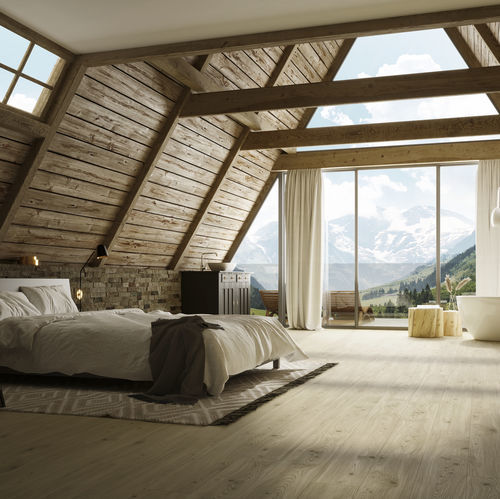 Sol stratifié en bois - ALPINE NATURE - Swiss Krono / GRAND selection - flottant / aspect bois / résidentiel