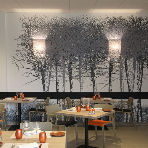 Membrane textile en polyester - JET TEX WALL - Saint Clair Textiles - en toile enduite / pour façade / pour agencement intérieur