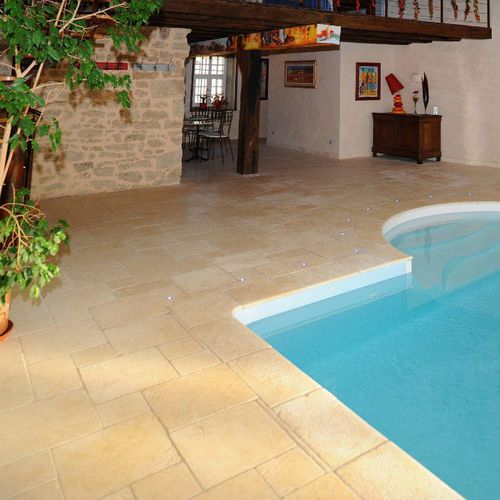 Pavé en marbre - SUNNY - CREA STONE - d'intérieur / de piscine / brossé