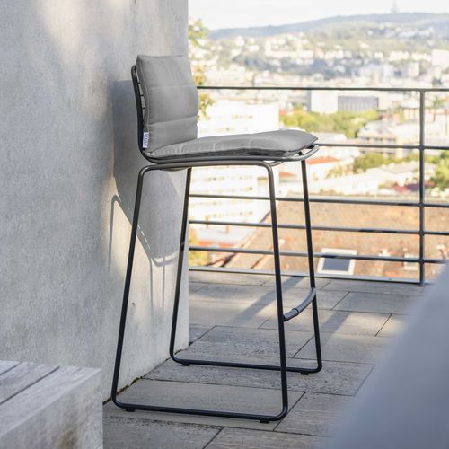 Chaise de bar contemporaine - LEVI - STERN MOEBEL - d'extérieur / d'intérieur / en acier inoxydable