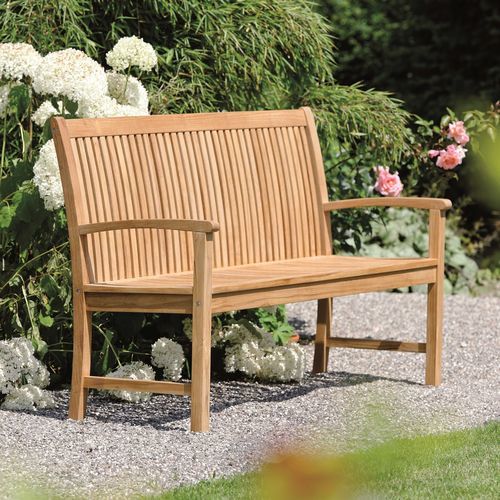 Banc contemporain - MALAGA - STERN MOEBEL - en teck / avec dossier / avec accoudoirs