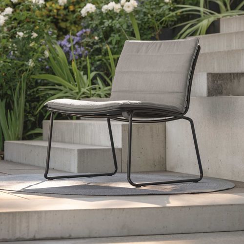 Fauteuil contemporain - LEVI - STERN MOEBEL - en tissu / en acier inoxydable / avec coussin amovible