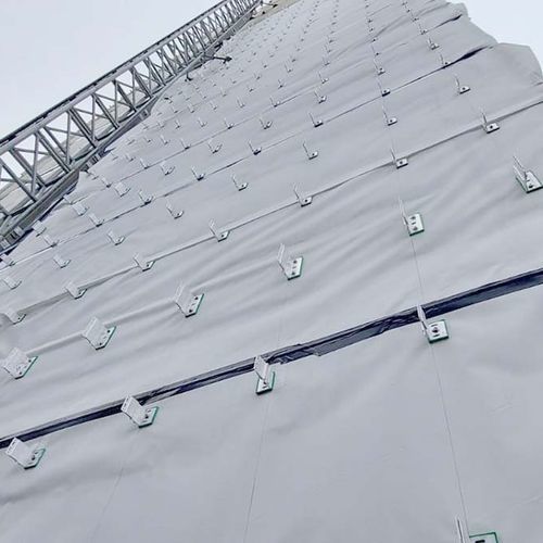 Membrane architecturale en tissu - FIREBREATHER WHITE A1 W2 - WINCO TECHNOLOGIES - fibre de verre / pour façade / pour bardage