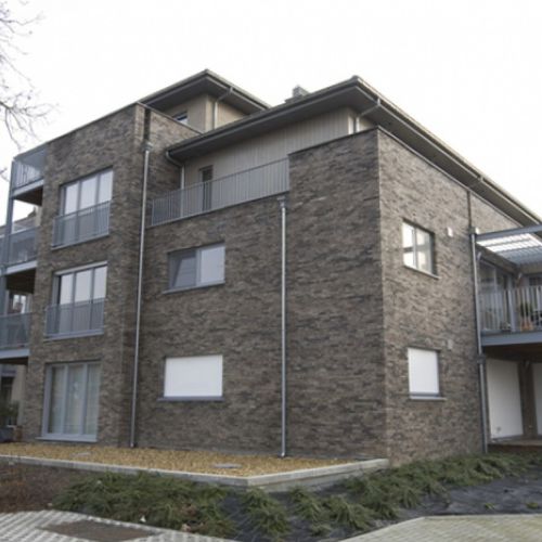Brique de parement de terre cuite - ZERO® : LITHIUM - Vandersanden Group - pour façade / à relief / gris