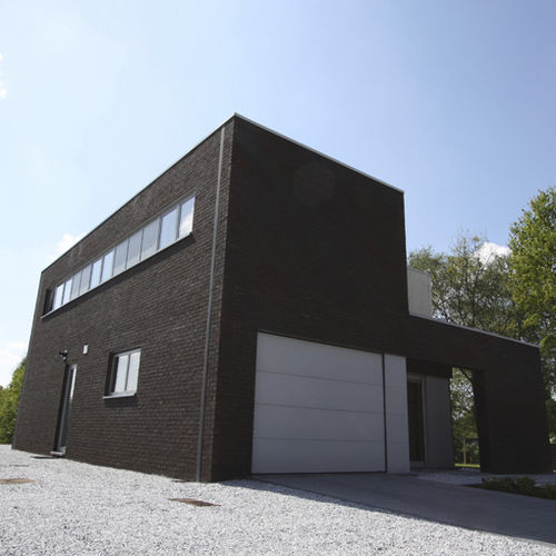 Brique de parement de terre cuite - ZERO® : ZWART MANGAAN - Vandersanden Group - pour façade / à relief / noir