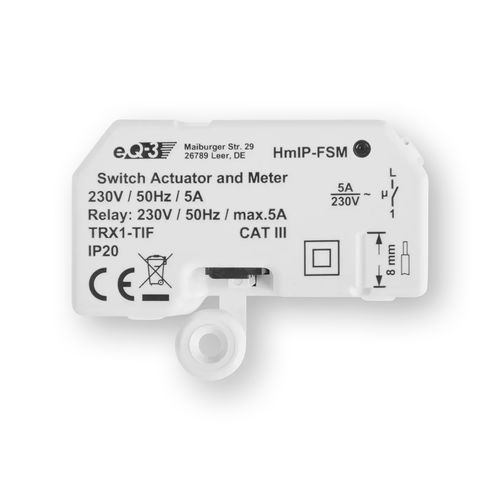 Actionneur de commutation pour installation domotique - HmIP-FSM - Homematic IP by eQ-3 - affleurant / résidentiel / d'intérieur