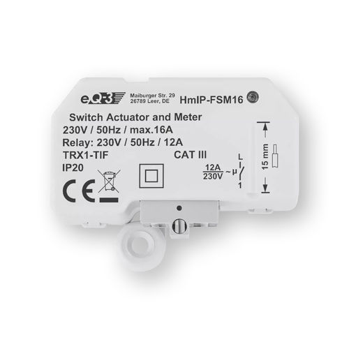 Actionneur de commutation pour installation domotique - HmIP-FSM16 - Homematic IP by eQ-3 - affleurant / résidentiel / d'intérieur