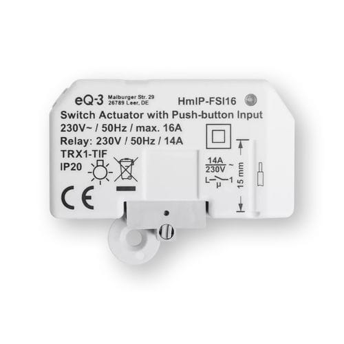 Actionneur de commutation pour installation domotique - HmIP-FSI16 - Homematic IP by eQ-3 - encastré / résidentiel / d'intérieur
