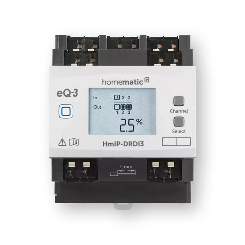 Actionneur de commutation pour installation domotique - HmIP-DRDI3 - Homematic IP by eQ-3 - sur rail DIN / résidentiel / professionnel