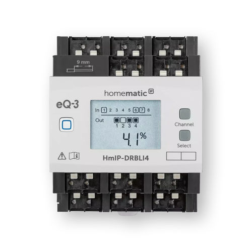 Actionneur de commutation pour installation domotique - HmIP-DRBLI4 - Homematic IP by eQ-3 - affleurant / sur rail DIN / résidentiel