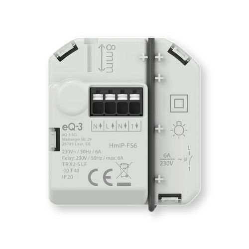 Actionneur de commutation pour installation domotique - HMIP-FS6 - Homematic IP by eQ-3 - affleurant / résidentiel / d'extérieur