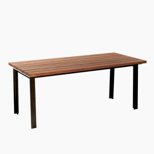 Table classique - CALMA - Breinco - en bois / avec piètement en acier / rectangulaire